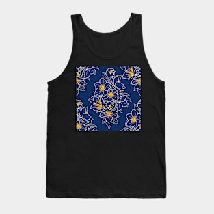 Christmas rose dark blue Tank Top